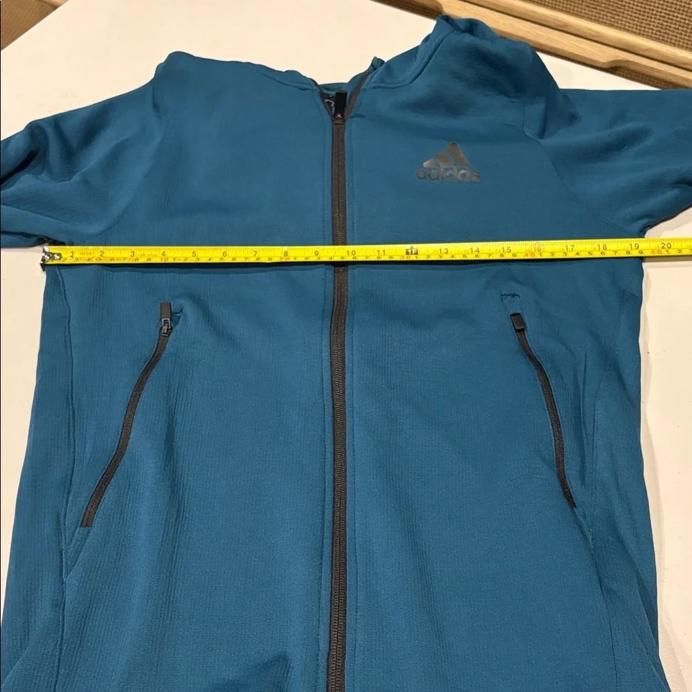 ADIDAS Men's Climawarm full zip training hoodie. Hooded sweatshirt. Small. Blue